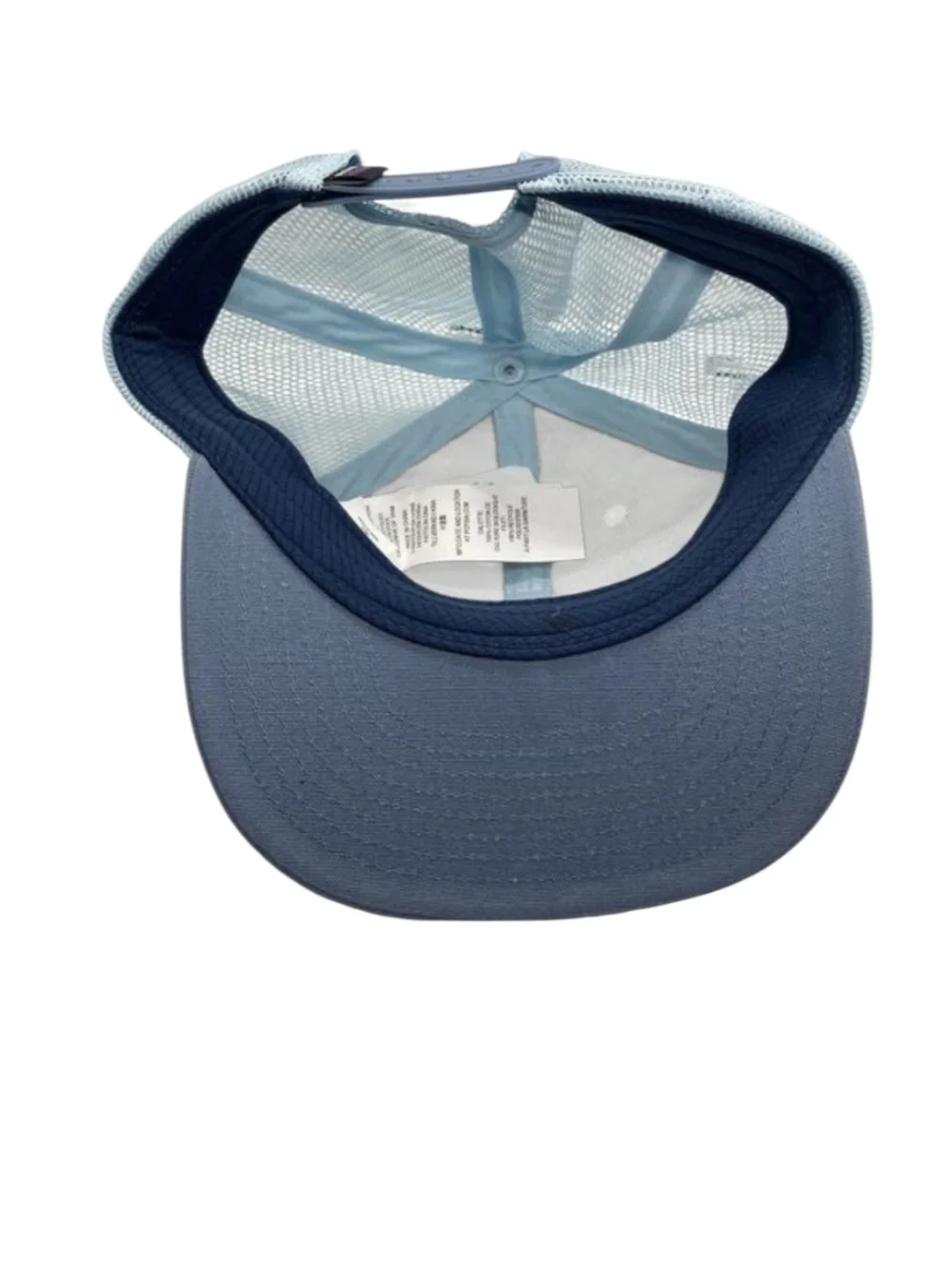 Patagonia Two-Tone Light Blue and White Mesh Kids Trucker Hat Organic Womens